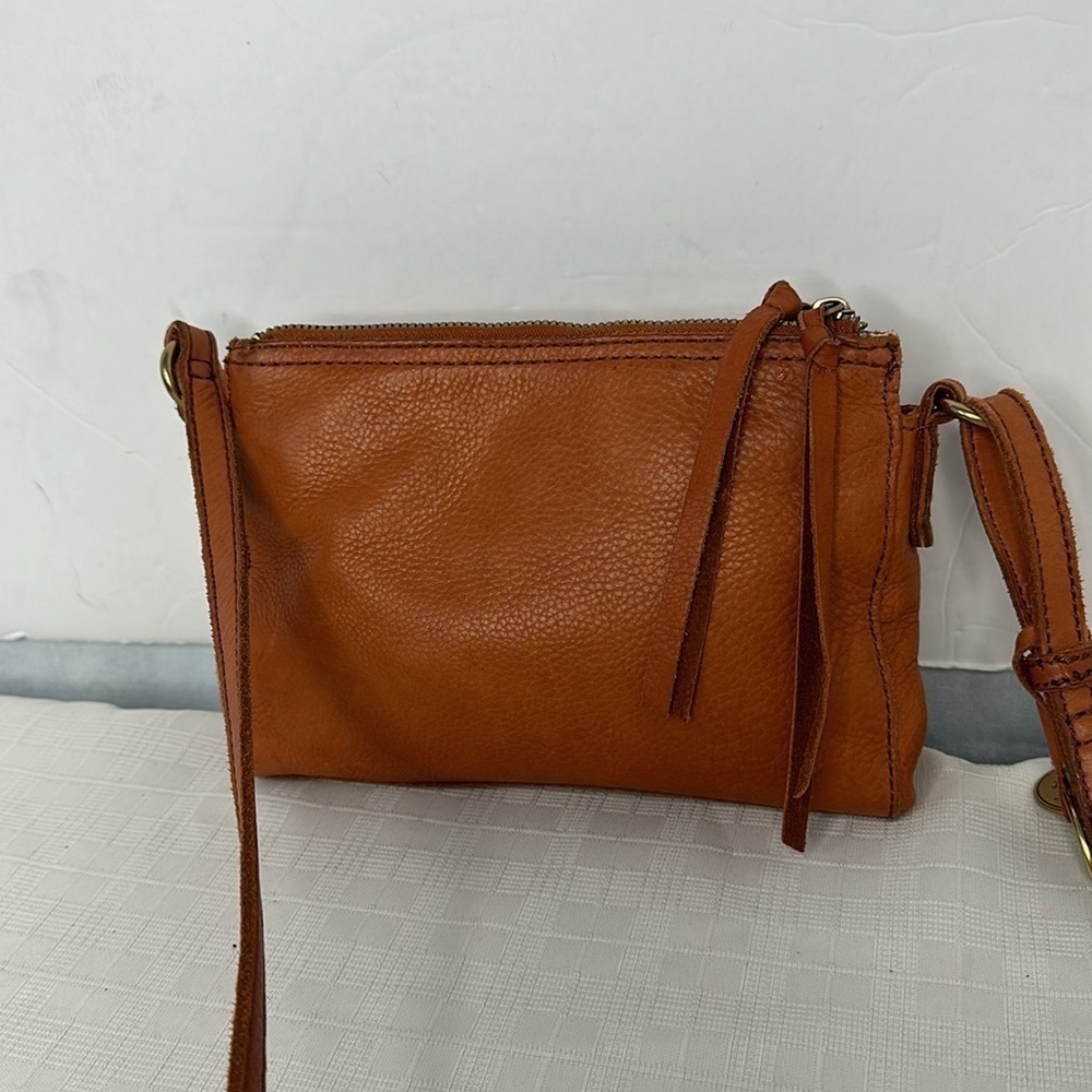Margot Jules Double Pocket Crossbody Bag In Whiskey - Picture 3 of 11
